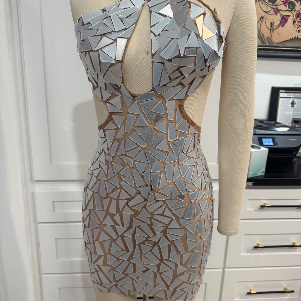 Mirror embellished dress. from MewMews.